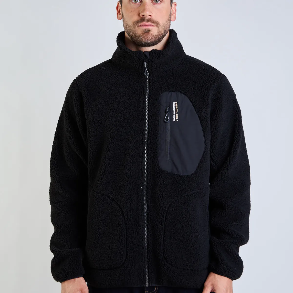 RIP CURL - Poleron Bonded Costal Negro Hombre Rip Curl