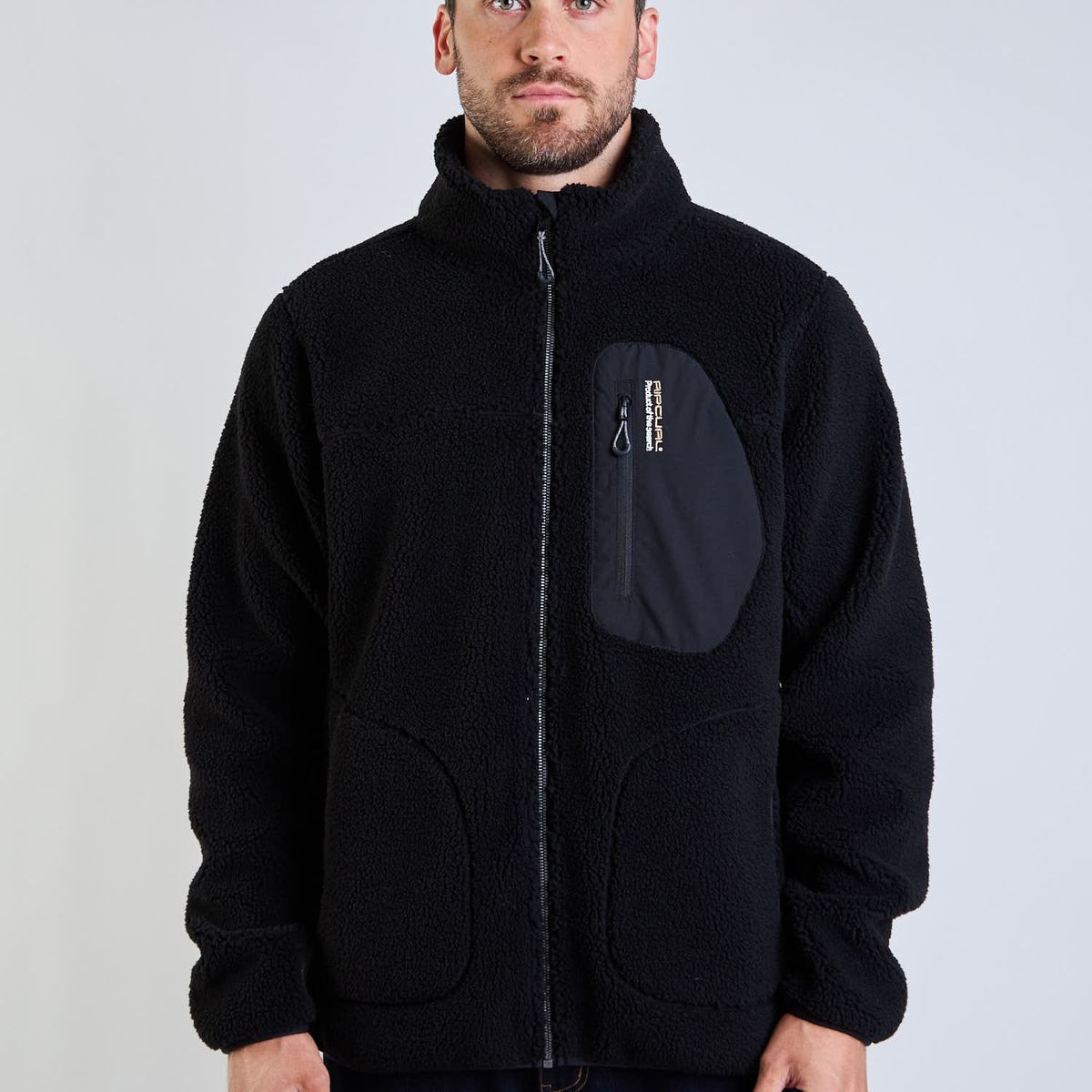 RIP CURL - Poleron Bonded Costal Negro Hombre Rip Curl