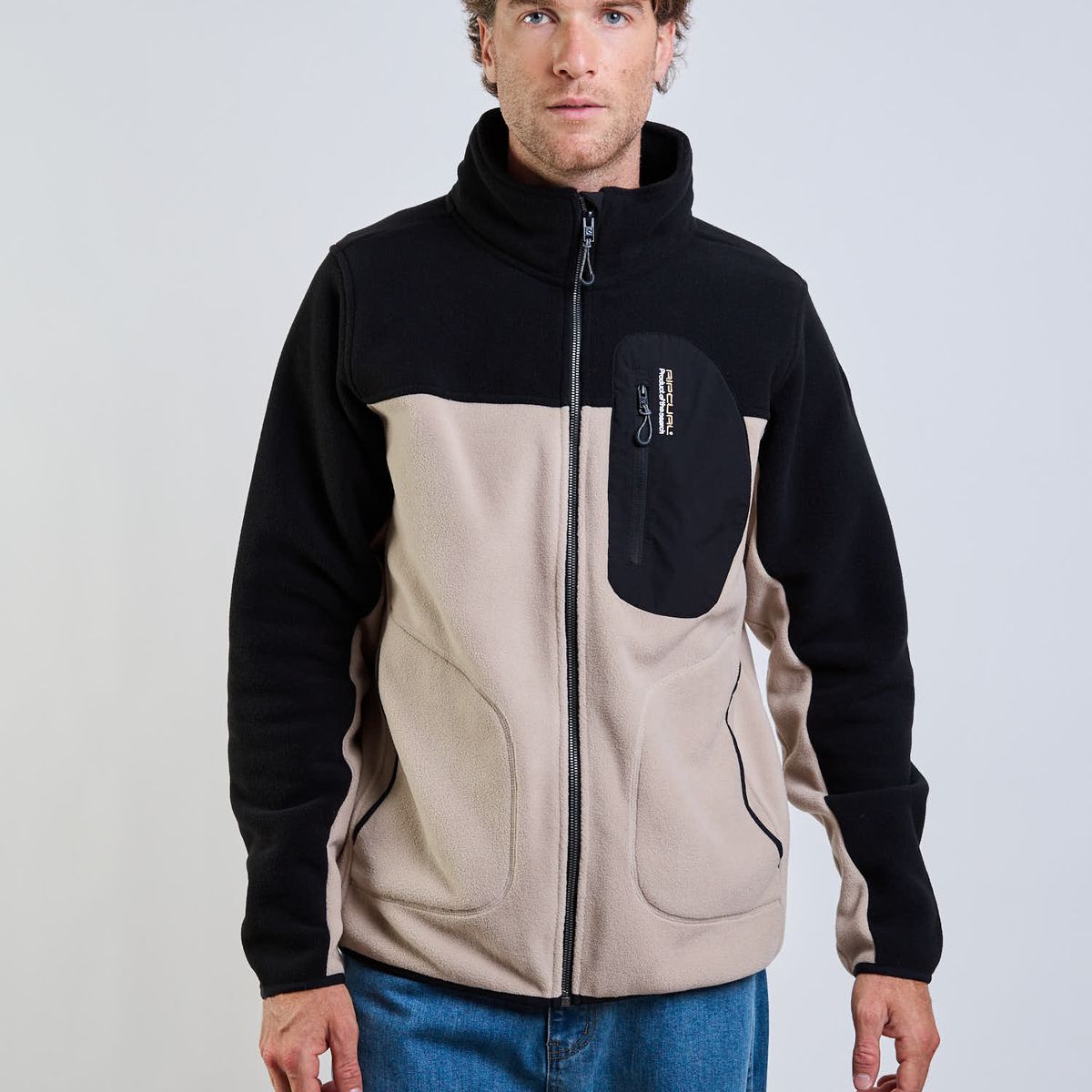 RIP CURL - Poleron Polar Vertex Beige Hombre Rip Curl