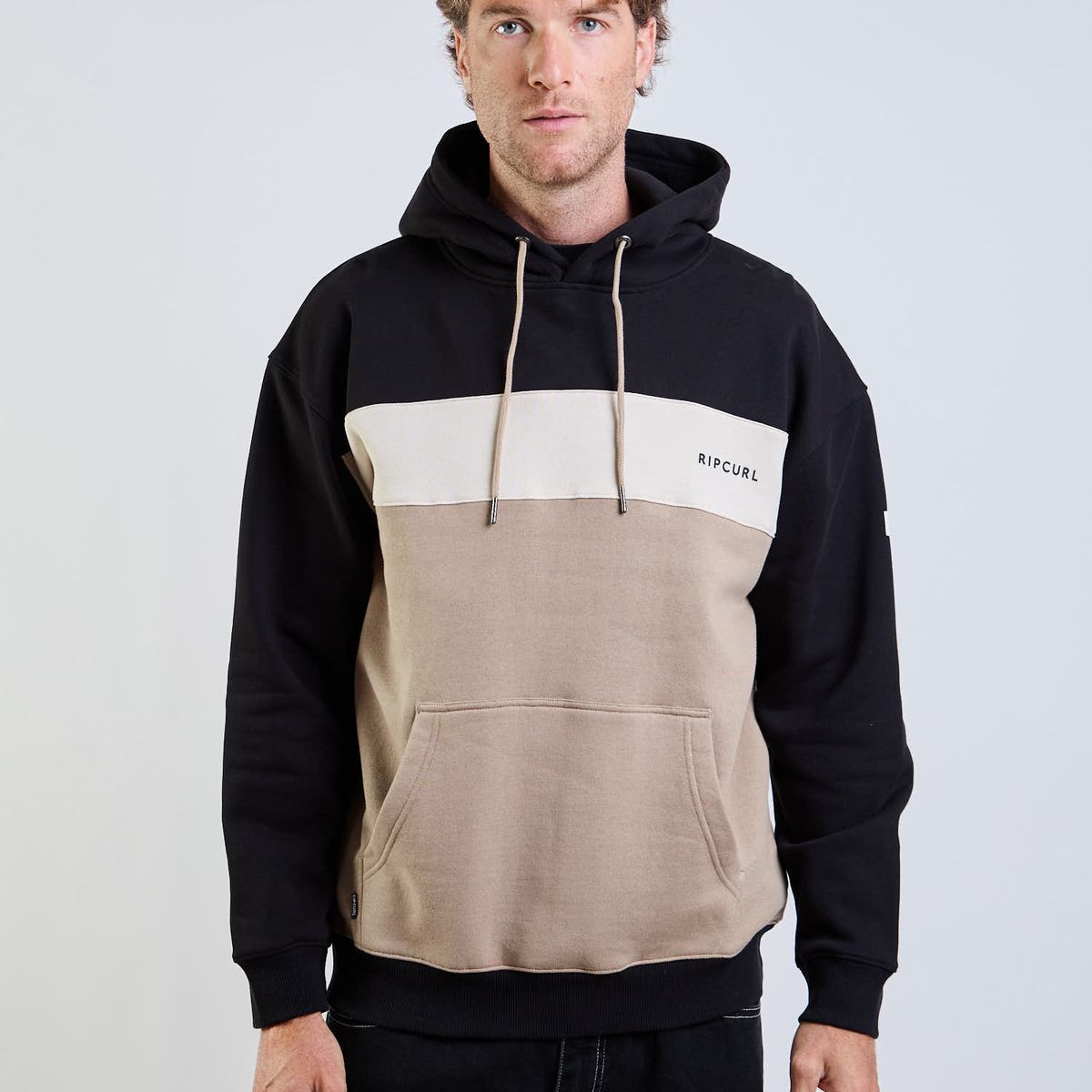 RIP CURL - Poleron Canguro Selk Café Hombre Rip Curl