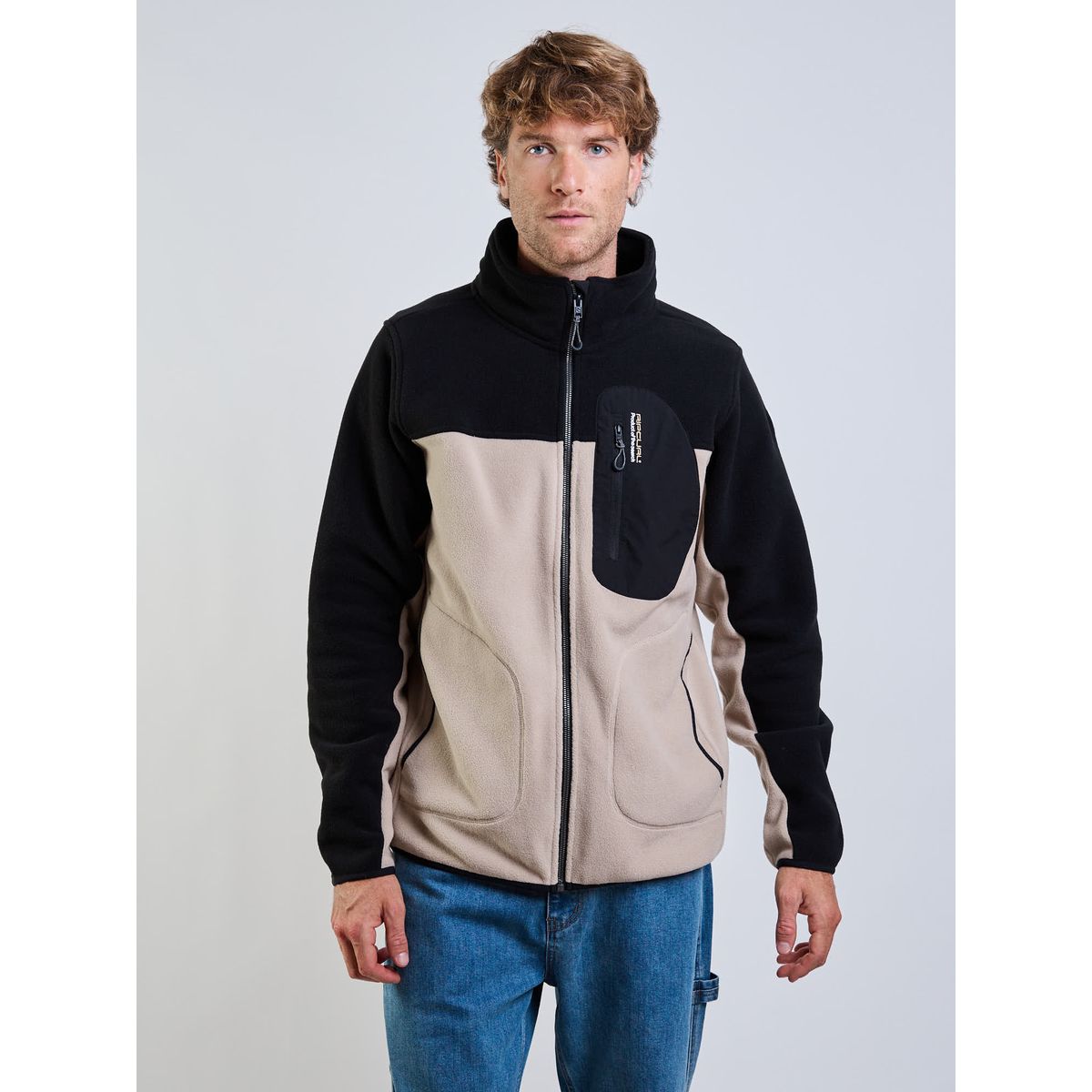RIP CURL - Poleron Polar Vertex Beige Hombre Rip Curl