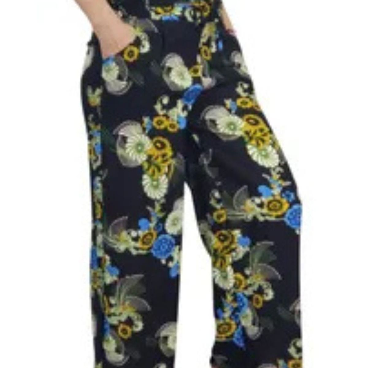 LOOK SHOP - Pantalón Palazzo Mujer. Algodón Estampado. Primavera. 734