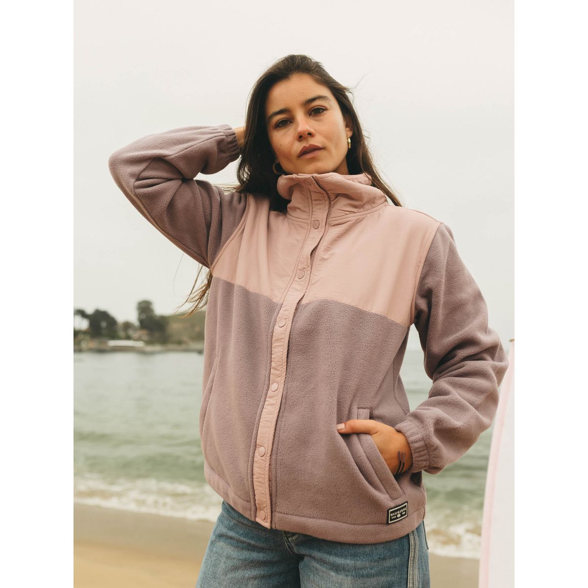 MAUI AND SONS - Poleron Polar Birch Morado Mujer Maui And Sons