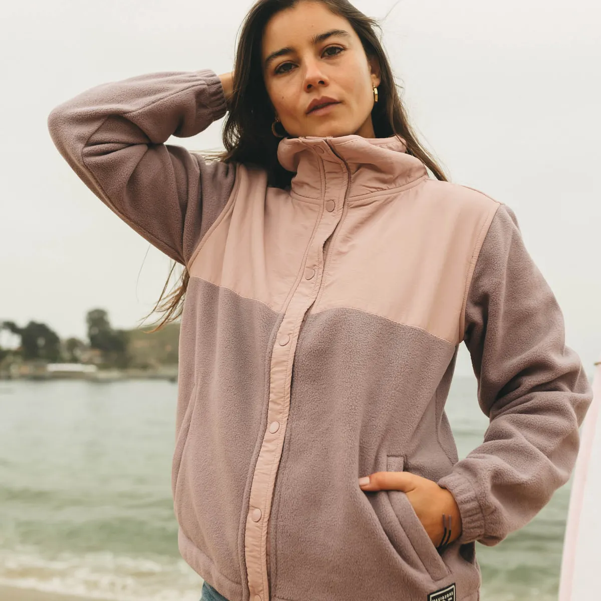 MAUI AND SONS - Poleron Polar Birch Morado Mujer Maui And Sons