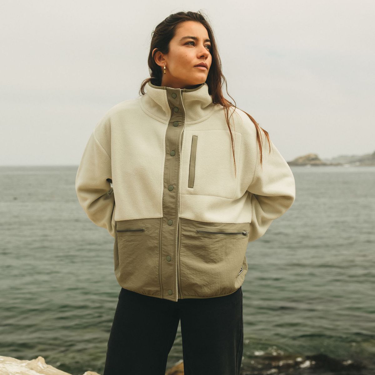 MAUI AND SONS - Poleron Polar Frost Beige Mujer Maui And Sons