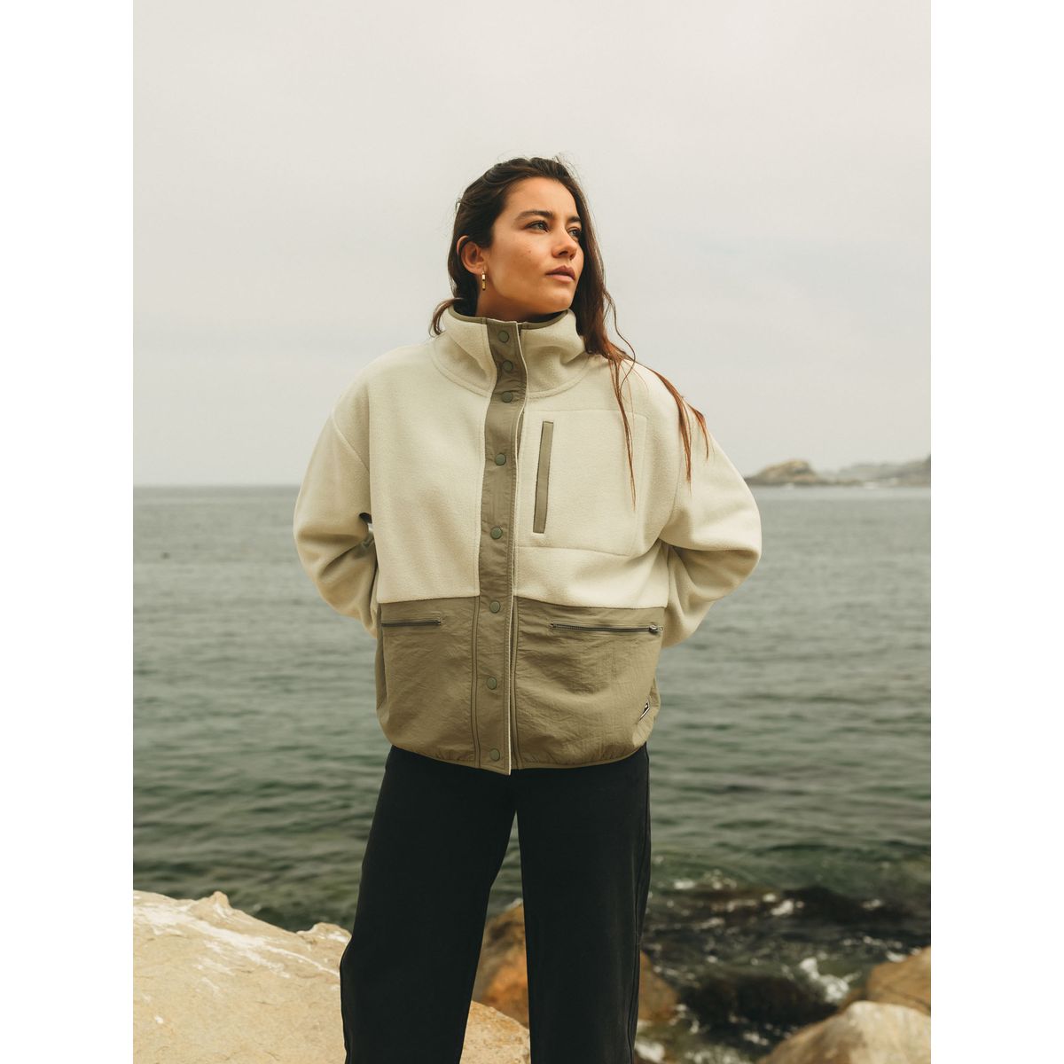 MAUI AND SONS - Poleron Polar Frost Beige Mujer Maui And Sons