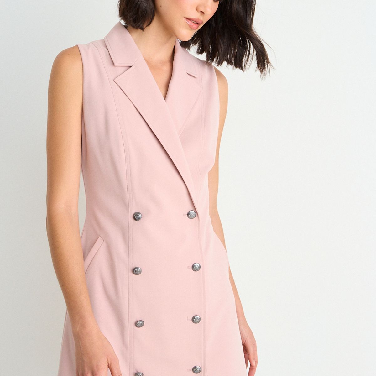 ASH - Vestido Corto Liso Mujer Rosa Ash