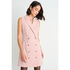 ASH - Vestido Corto Liso Mujer Rosa