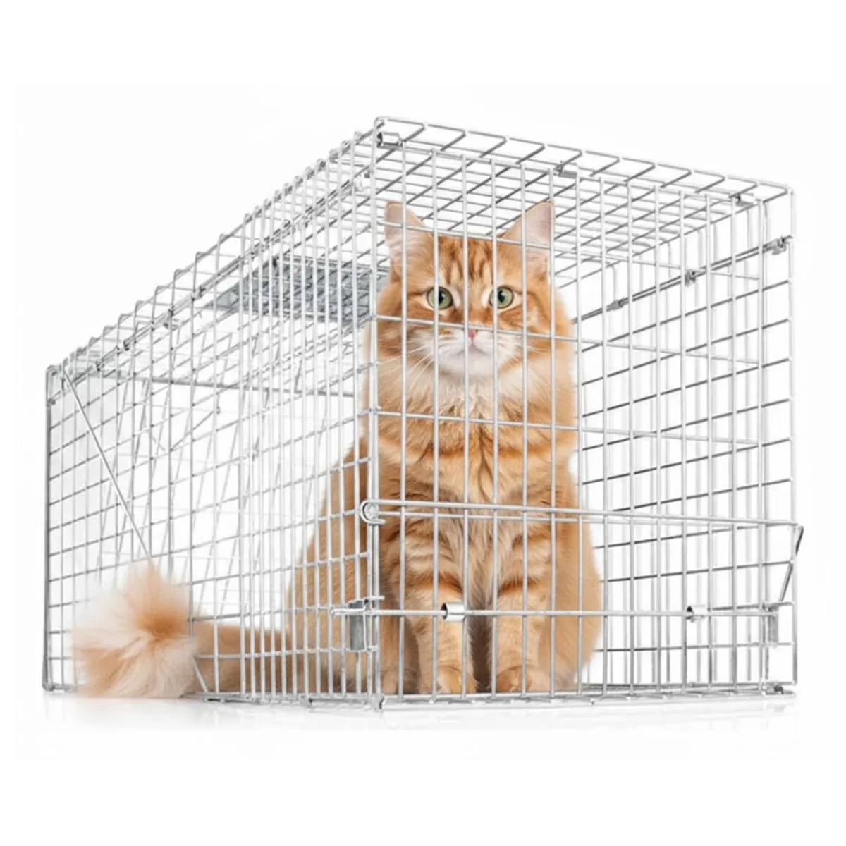 CRUSEC - Jaula Plegable 94x34x37 cm Ideal para Mascotas y Transporte