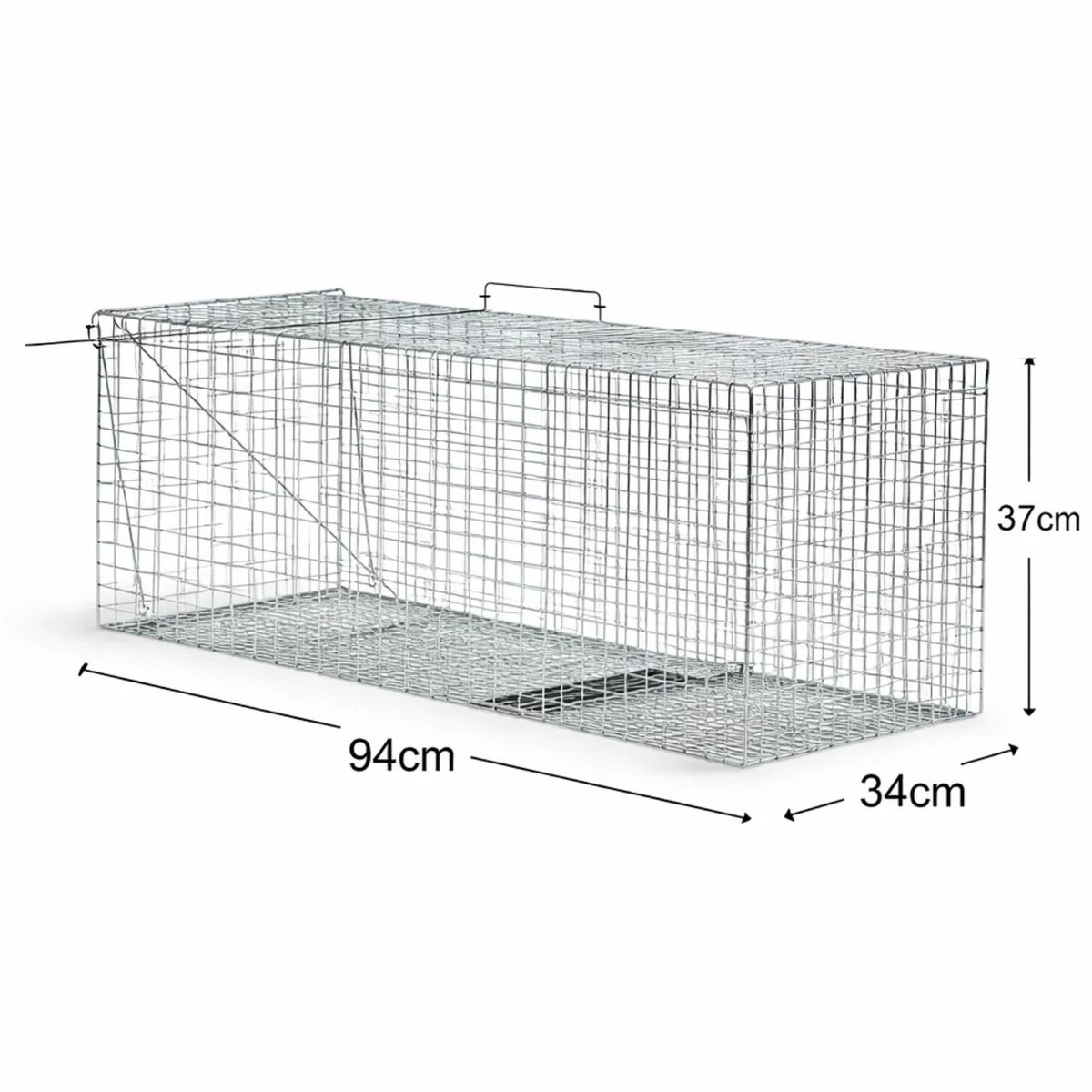 CRUSEC - Jaula Plegable 94x34x37 cm Ideal para Mascotas y Transporte