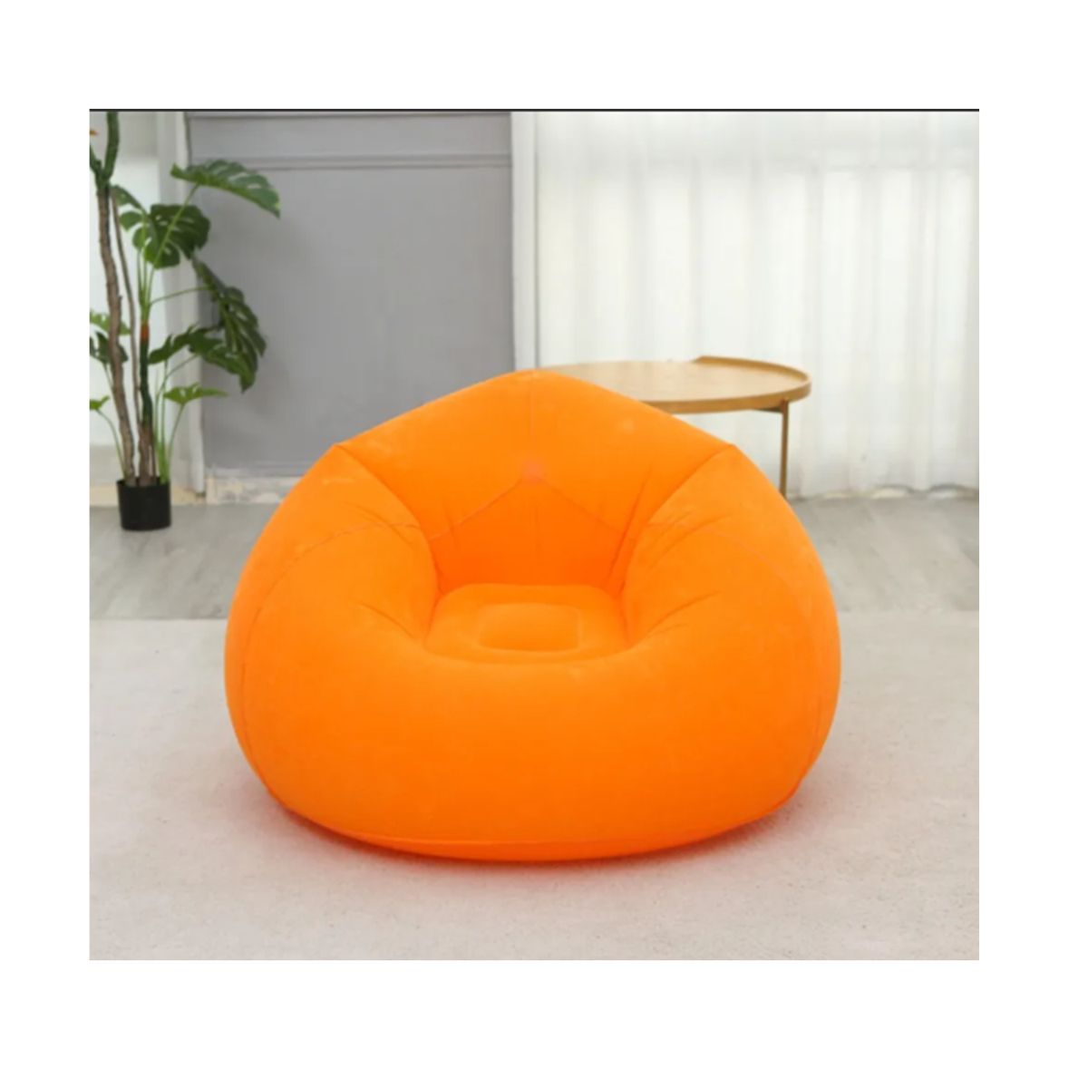 GENERICO - Sillón Inflable Puffs Inflables Sofá Ergonomico Camping Color Naranja