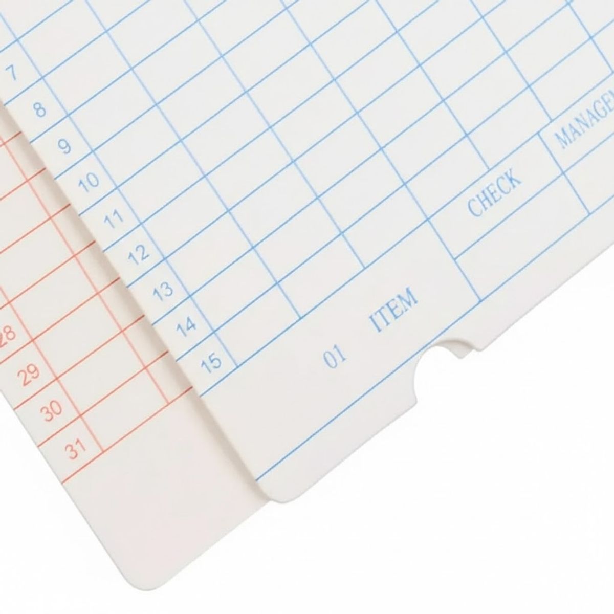 GENERICO - 100 Tarjetas Marcado De Reloj Control Asistencia