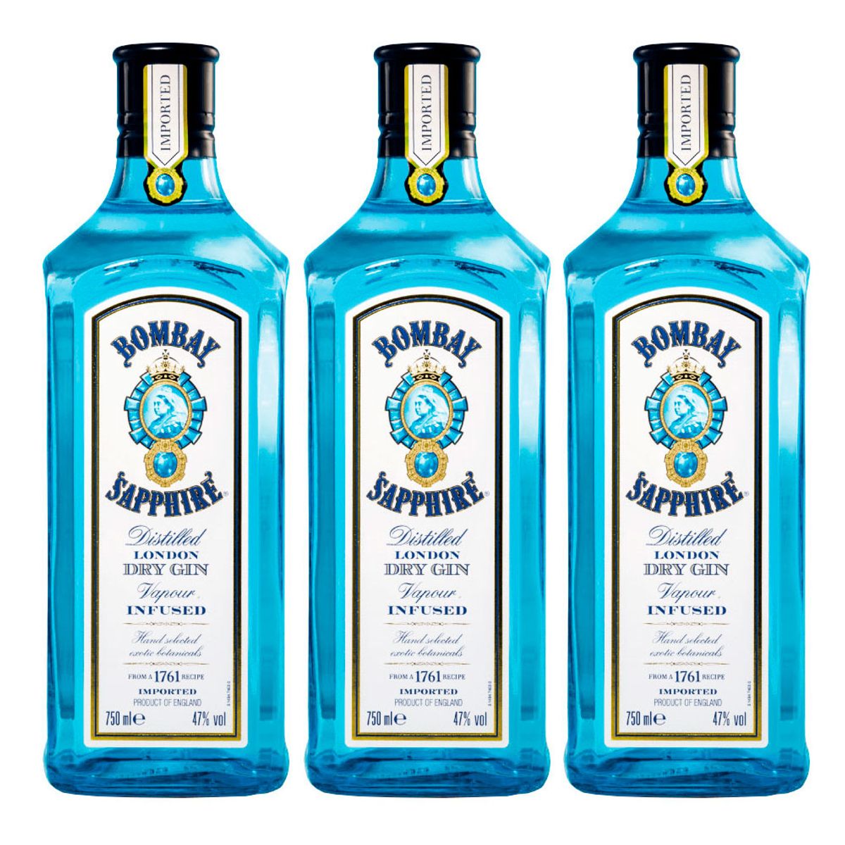 BOMBAY - 3 Gin Bombay Sapphire 750ml