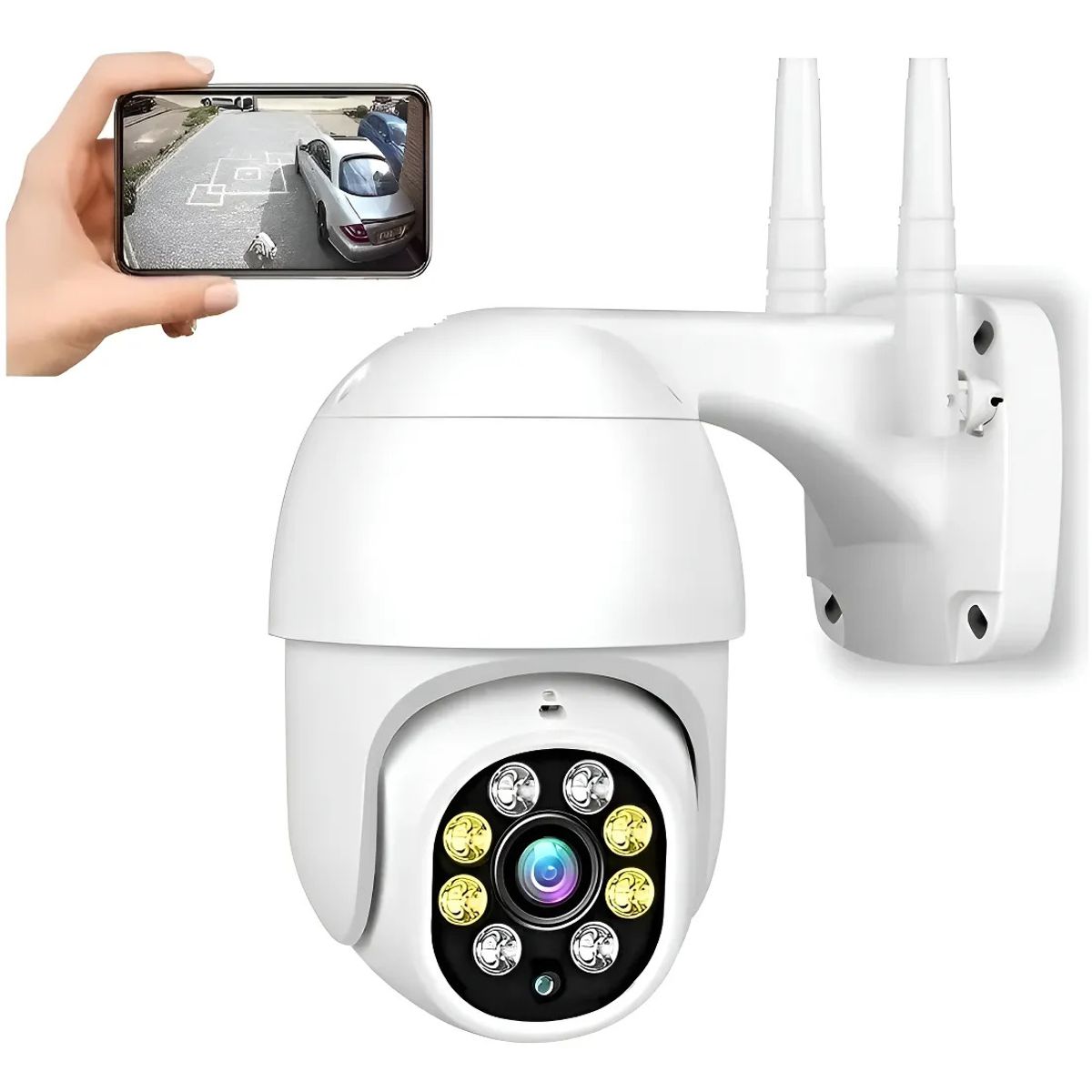 GENERICO - Camara Ip Wifi Exterior 1080p Inalambrica Hd Blancoo