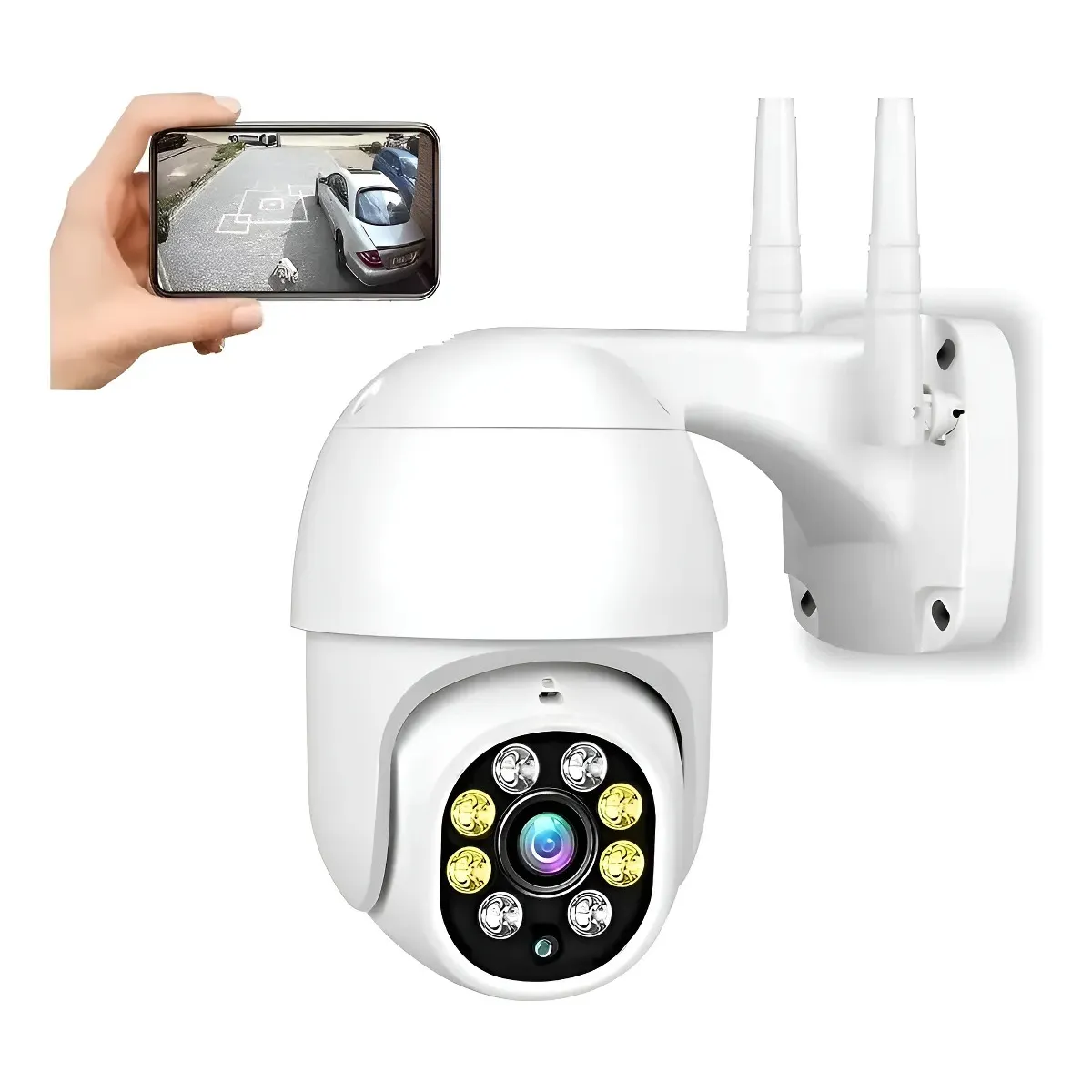 GENERICO - Camara Ip Wifi Exterior 1080p Inalambrica Hd Blancoo