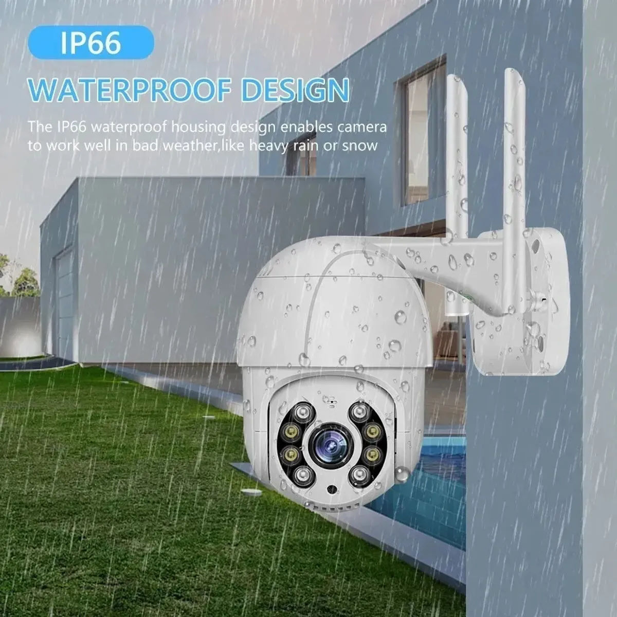 GENERICO - Camara Ip Wifi Exterior 1080p Inalambrica Hd Blancoo