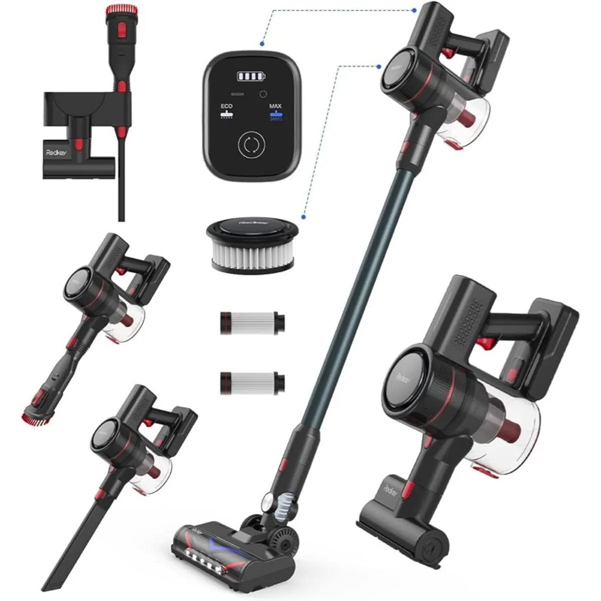 JONR - Redkey Aspiradora inalámbrica P9 con pantalla LED