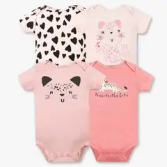 TEDMIMAK - Pack de 4 Bodys Bebé Niña