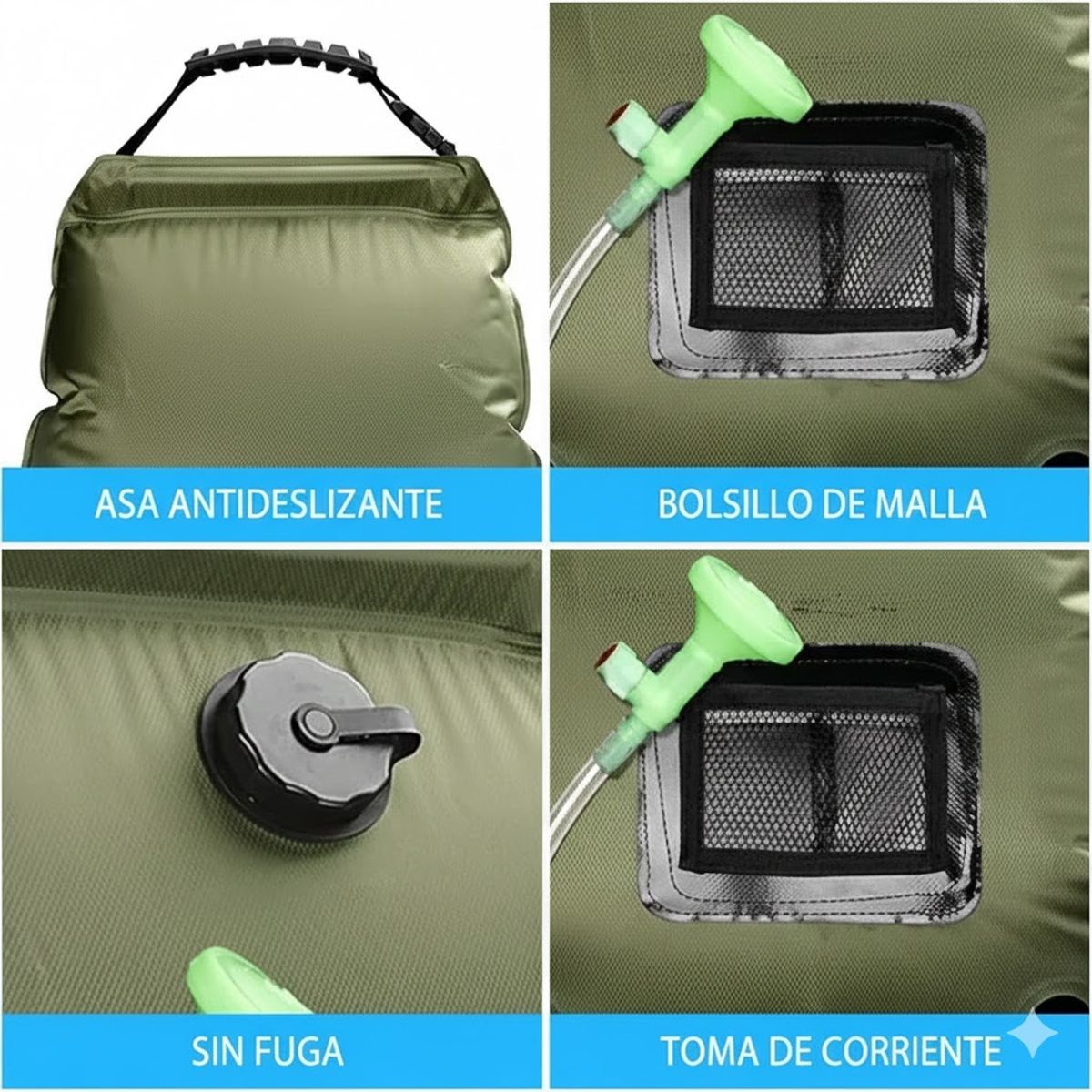 GENERICO - Bolsa Ducha Solar Portátil Camping Playa Aire Libre 20 Ltrs
