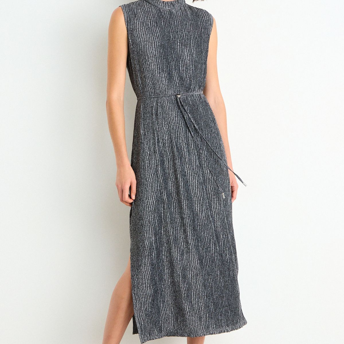 ASH - Vestido Largo Sin Mangas Mujer Gris Ash