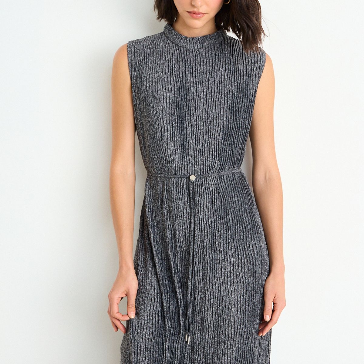 ASH - Vestido Largo Sin Mangas Mujer Gris Ash