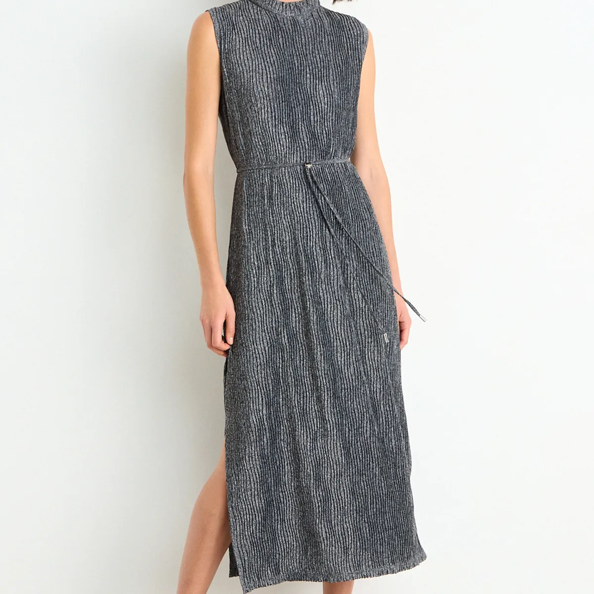 ASH - Vestido Largo Sin Mangas Mujer Gris Ash