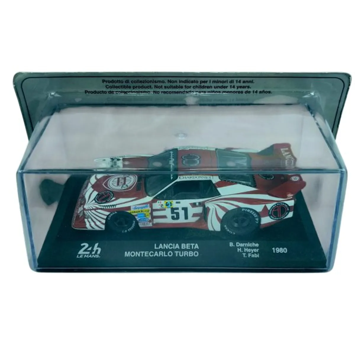 FORMULA 1 - Auto LeMans Lancia Beta Montecarlo 1980 #51 B. Darniche Caja Acrilica Altaya 1:43