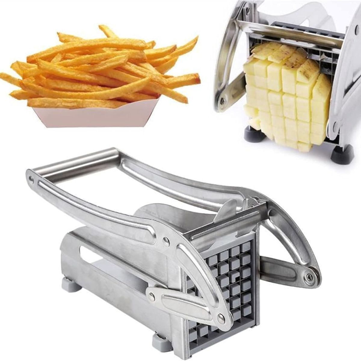 GENERICO - Cortador De Papas Fritas Francesas Acero Inoxidable Manual