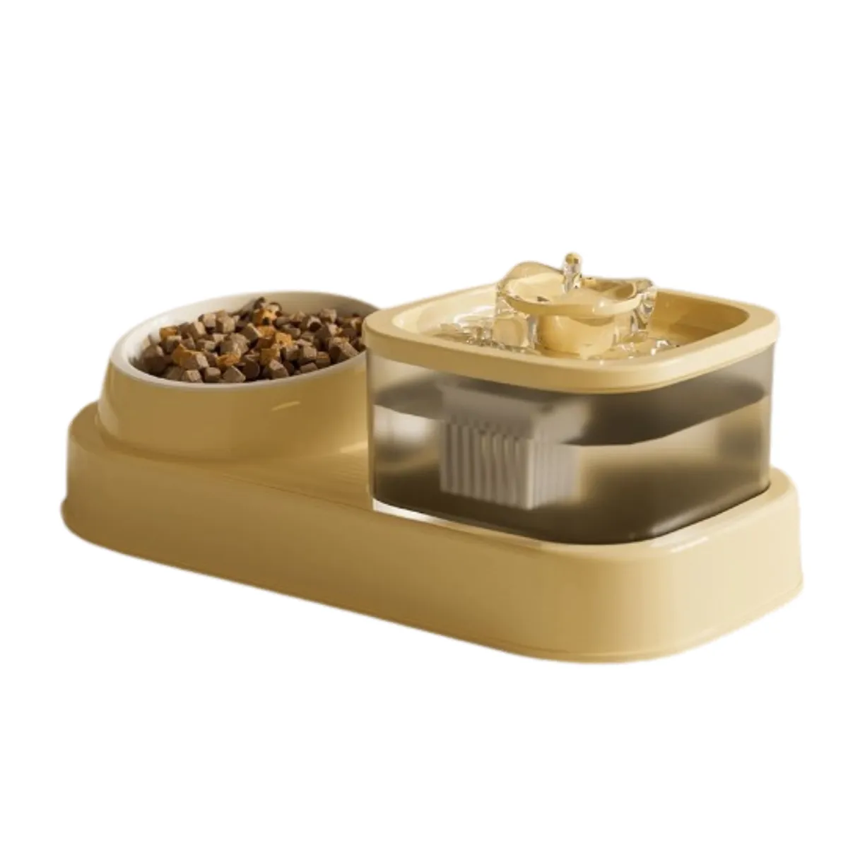SUKEA - Bebedero Automatico Para Gatos Y Perros, 1 Litro Usb Beige