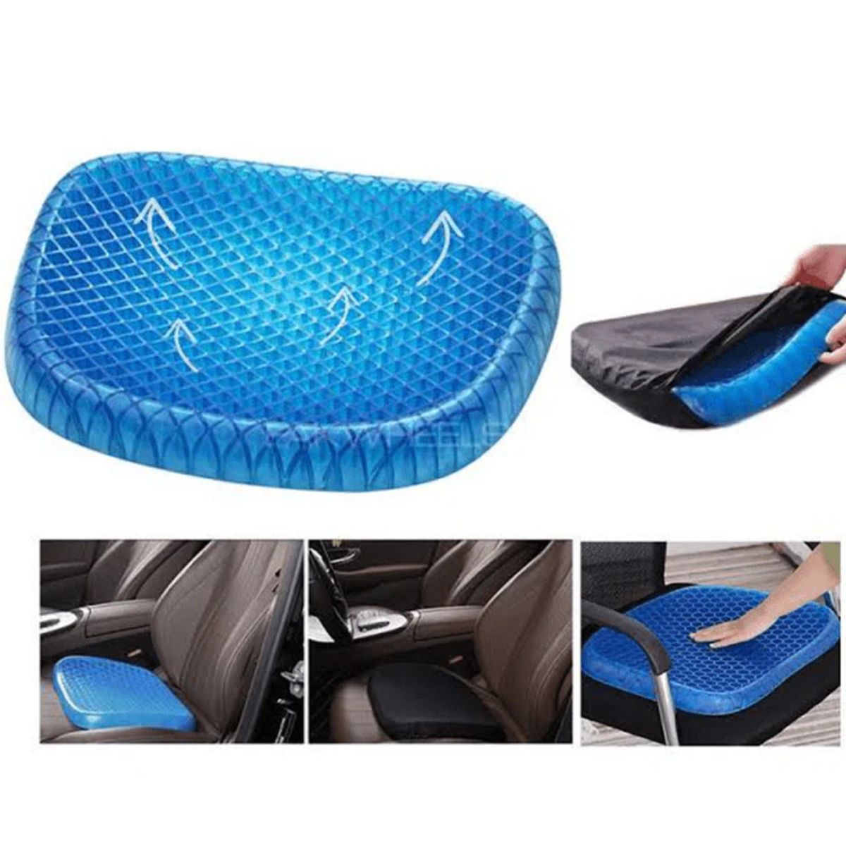 GENERICO - Cojín De Gel Terapéutico Sunny Seat Ergonómico Silla Auto