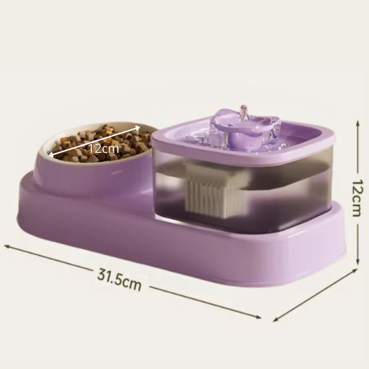 SUKEA - Bebedero Automatico Para Gatos Y Perros, 1 Litro Usb Lila