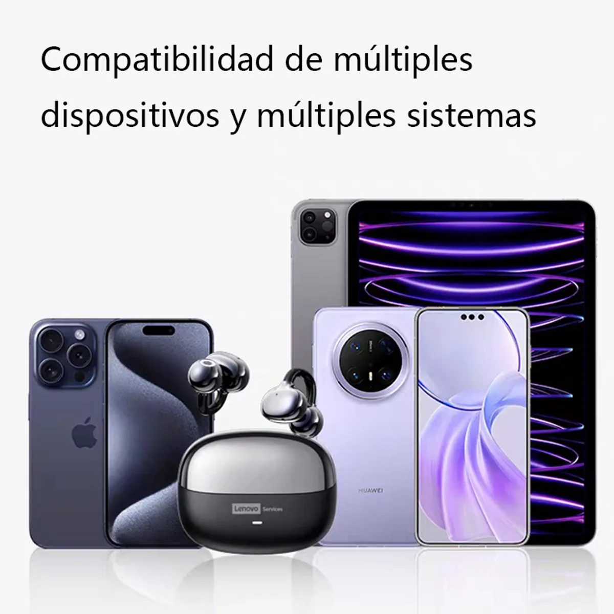 LENOVO - Audífonos Lenovo Clip MAX LE06 TWS  Bluetooth 6.0 Blanco