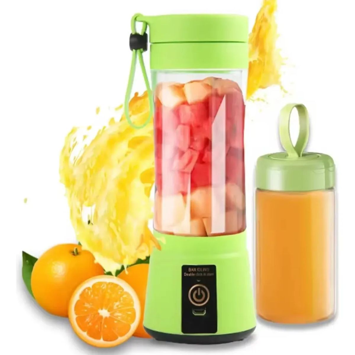 GENERICO - Licuadora Portatil Usb Recargable 400ml Cuchilla Acero Inox Verde