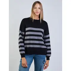 MAUI AND SONS - Sweater Silvae Negro Mujer