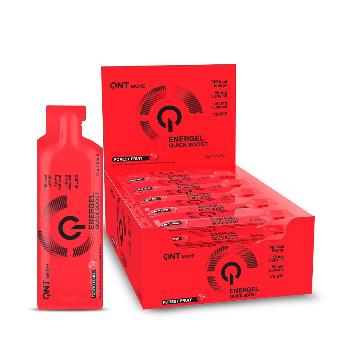 QNT - Gel Energetico QNT - Fruta 25 unidades 55ml cu