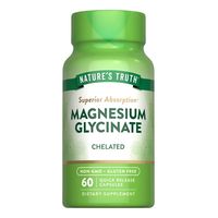 Magnesio Glicinato Natures Truth - Magnesium Glycinate 200 mg 60 cápsulas