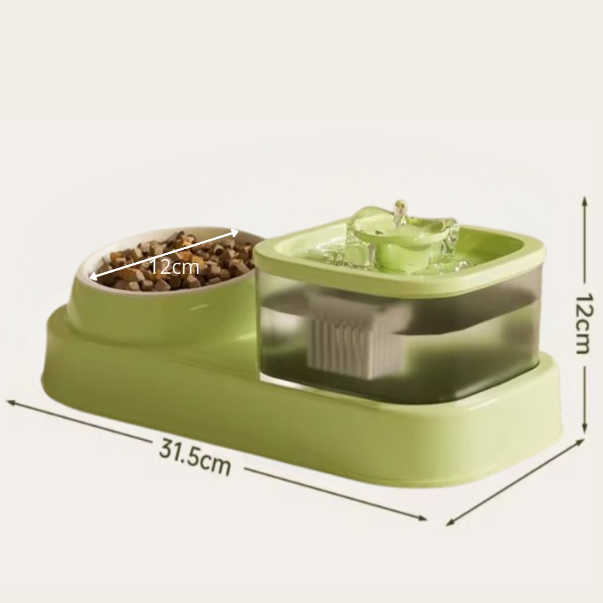 SUKEA - Bebedero Automatico Para Gatos Y Perros, 1 Litro Usb Verde