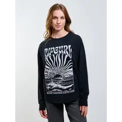 RIP CURL - Polera ML Swell Negro Mujer