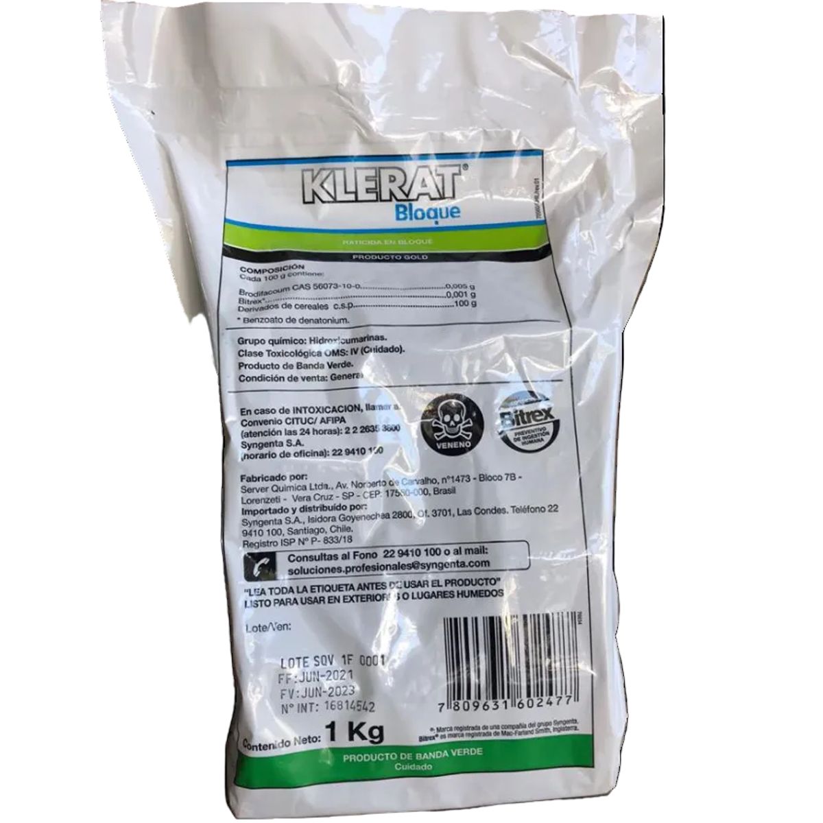 KLERAT - Klerat Raticida Bloque 1 Kg