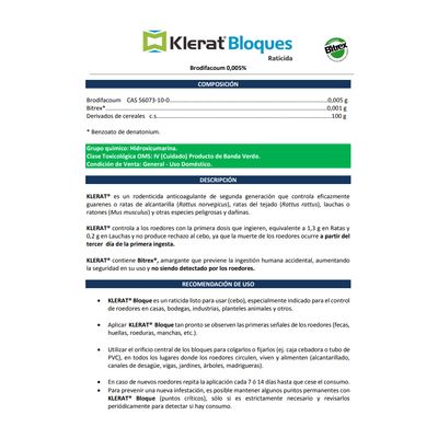 Imagen 2 del producto Raticida Bloque 1 Kg