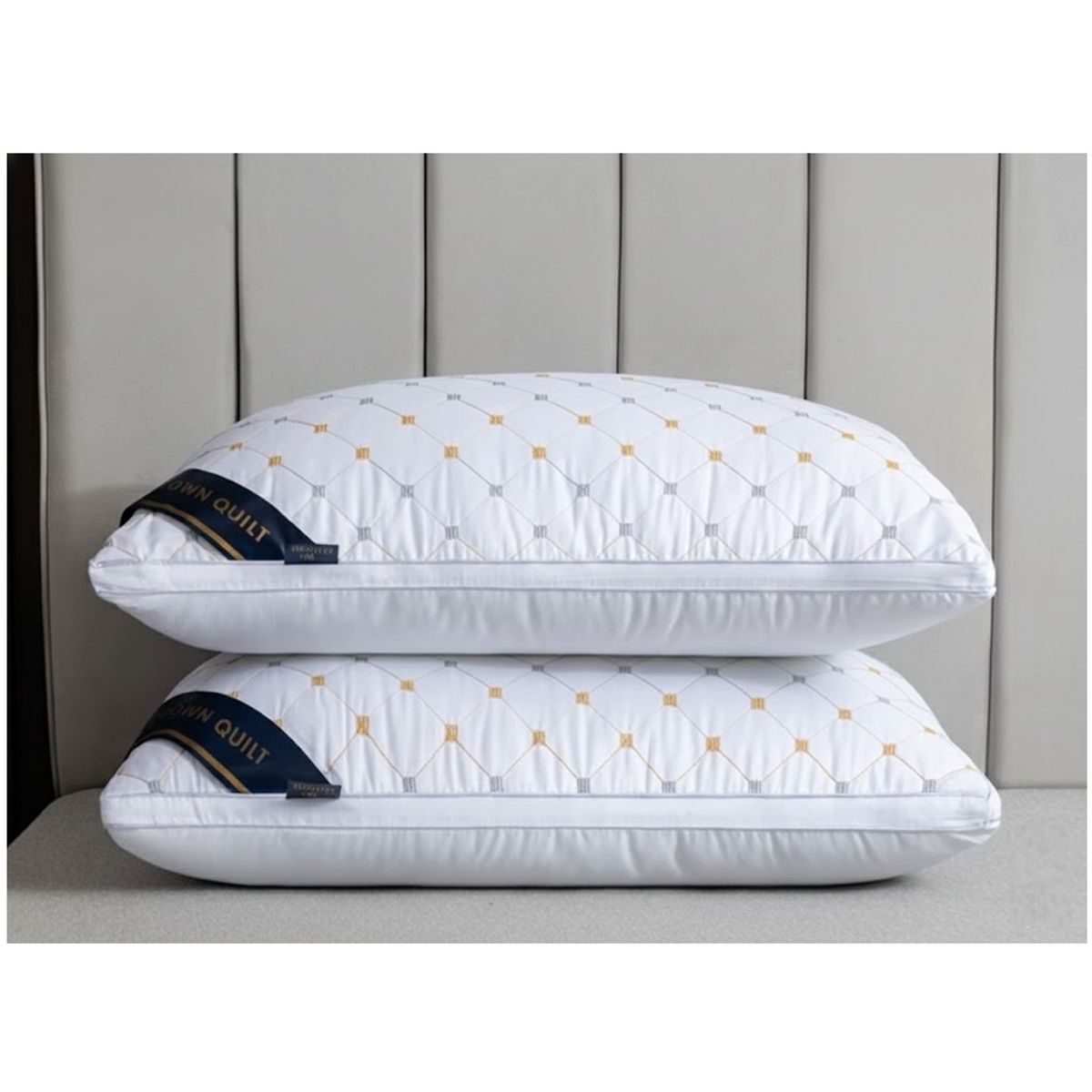 GENERICO - ALMOHADA BLANCA 70x50 Cm Pack De 2 IDEAL PARA DORMITORIO SUAVE Y COMODA TFI