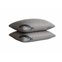 GENERICO - ALMOHADA GRIS 70x50 Cm Pack De 2 IDEAL PARA DORMITORIO SUAVE Y COMODA TFI