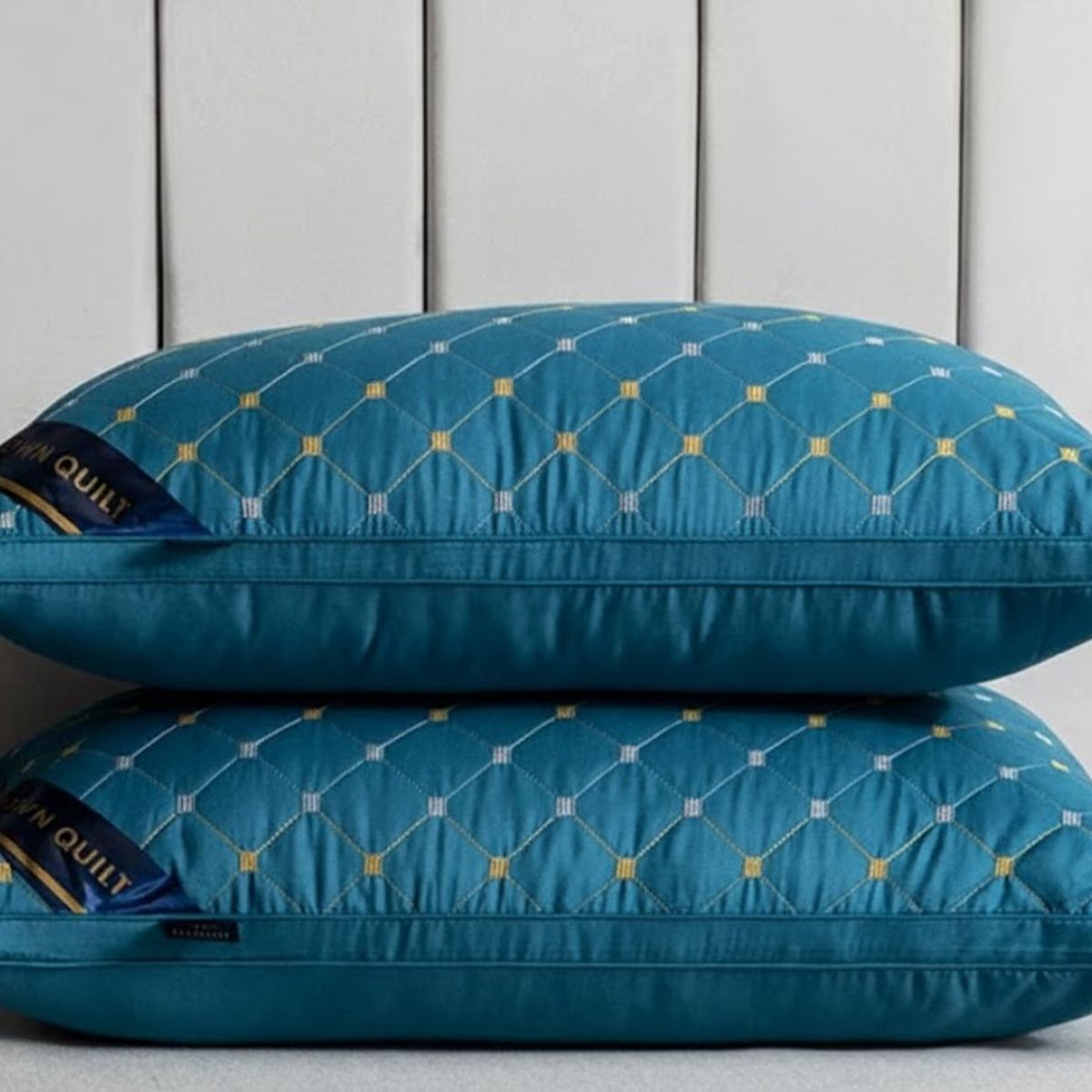 GENERICO - ALMOHADA TURQUESA 70x50 Cm Pack De 2 IDEAL PARA DORMITORIO SUAVE Y COMODA TFI