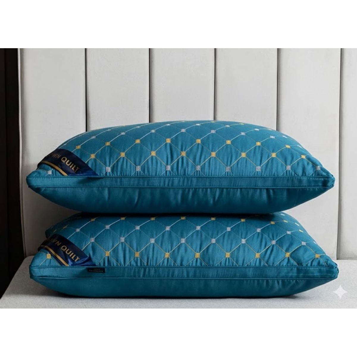 GENERICO - ALMOHADA TURQUESA 70x50 Cm Pack De 2 IDEAL PARA DORMITORIO SUAVE Y COMODA TFI