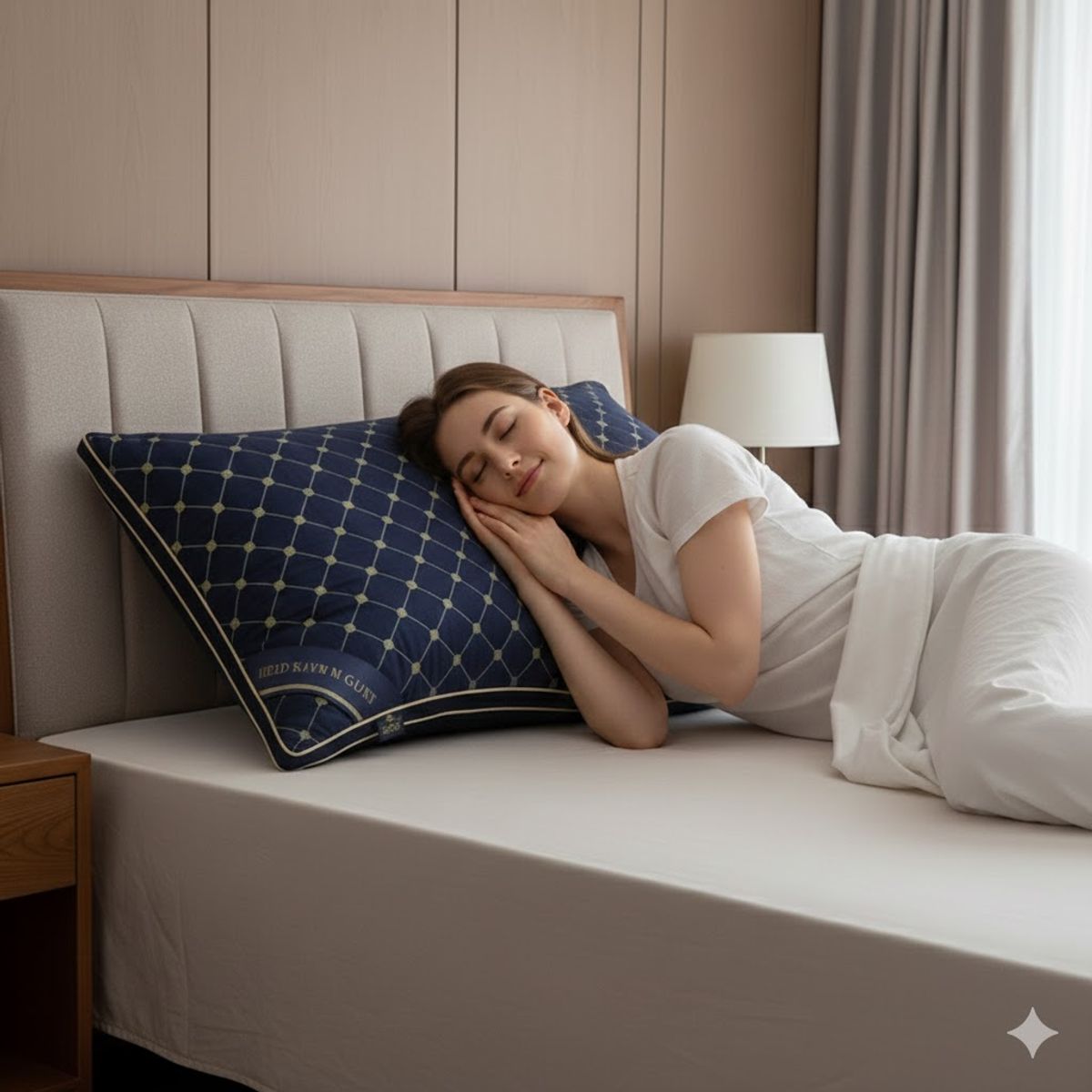 GENERICO - ALMOHADA AZUL  70x50 Cm Pack De 2 IDEAL PARA DORMITORIO SUAVE Y COMODA TFI