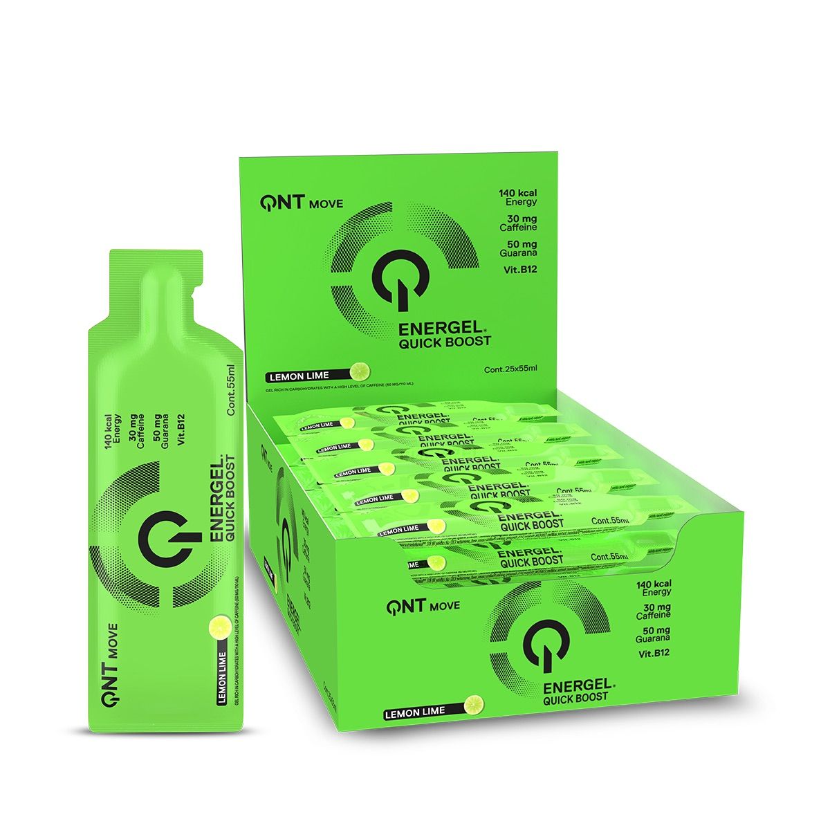 QNT - Gel Energético QNT - Limon 25 unidades 55ml cu