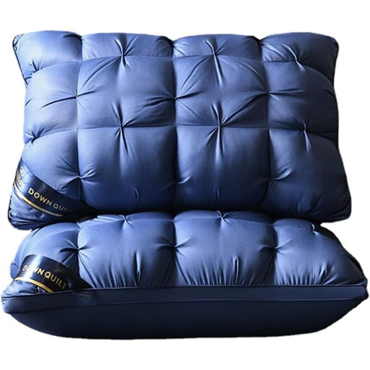 GENERICO - ALMOHADA AZUL  70x50 Cm Pack De 2 IDEAL PARA DORMITORIO SUAVE Y COMODA TFI
