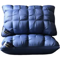 GENERICO - ALMOHADA AZUL 70x50 Cm Pack De 2 IDEAL PARA DORMITORIO SUAVE Y COMODA TFI