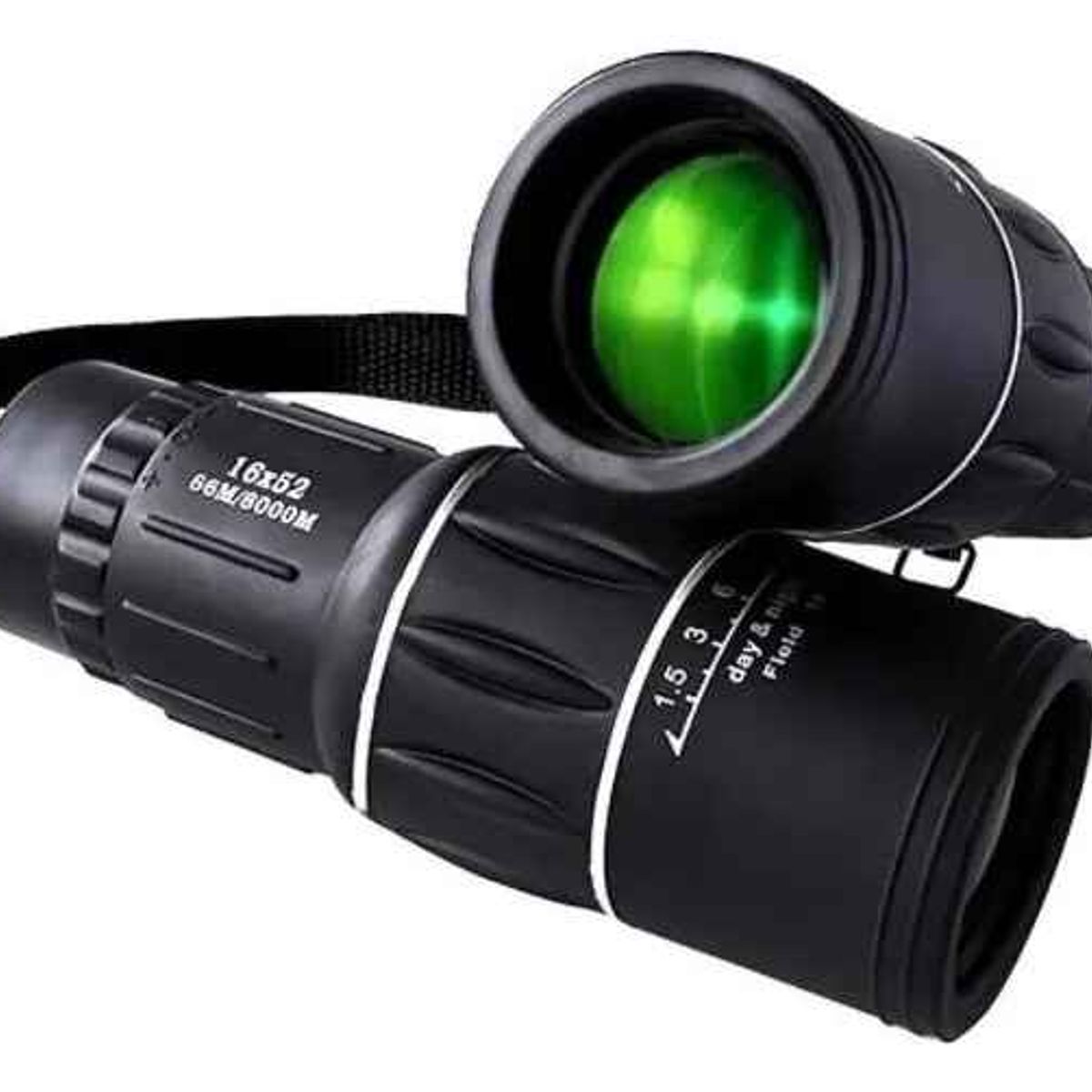 GENERICO - Monocular Potente Doble Enfoque 16x52 8000m Para Exteriores Negro