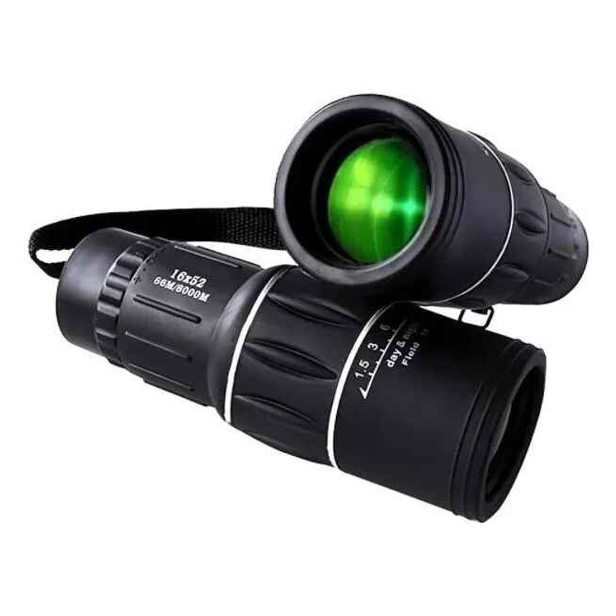 GENERICO - Monocular Potente Doble Enfoque 16x52 8000m Para Exteriores Negro